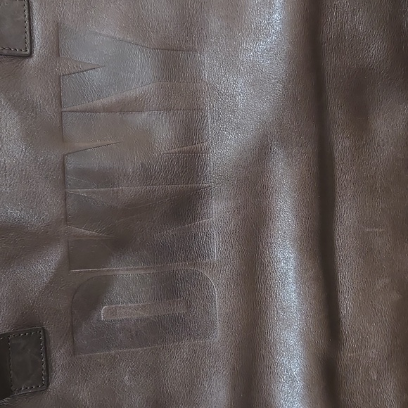 VINTAGE DKNY Brown Leather Messenger Bag!!!! - Picture 3 of 9